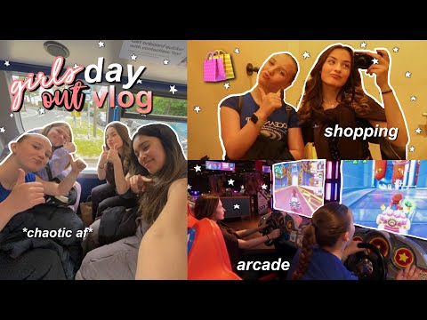 GIRLS DAY OUT vlog 🛍️📷 (shopping, arcade, bus ride, shopping hauls and more!!) | April May