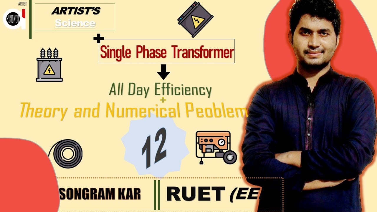 Эффективность трансформатора за весь день || Объяснение и численная задача || Наука художника