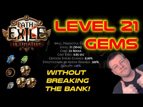 How to make LEVEL 21 SKILL GEMS with quality 20 in Path of Exile