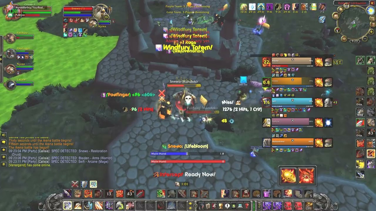 Double warrior, triple healer, 5v5. tbc classic