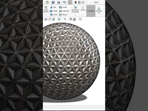 Geodesic Structure in Solidworks. Watch the full tutorial on my YouTube channel. #solidworks