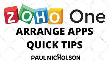 Organising Apps In Zoho ONE Home Page   Quick Tip