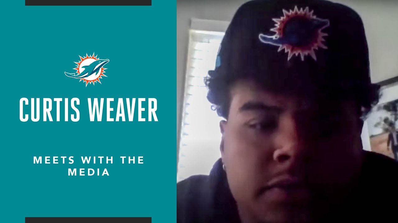 Curtis Weaver meets with the media following being drafted Miami