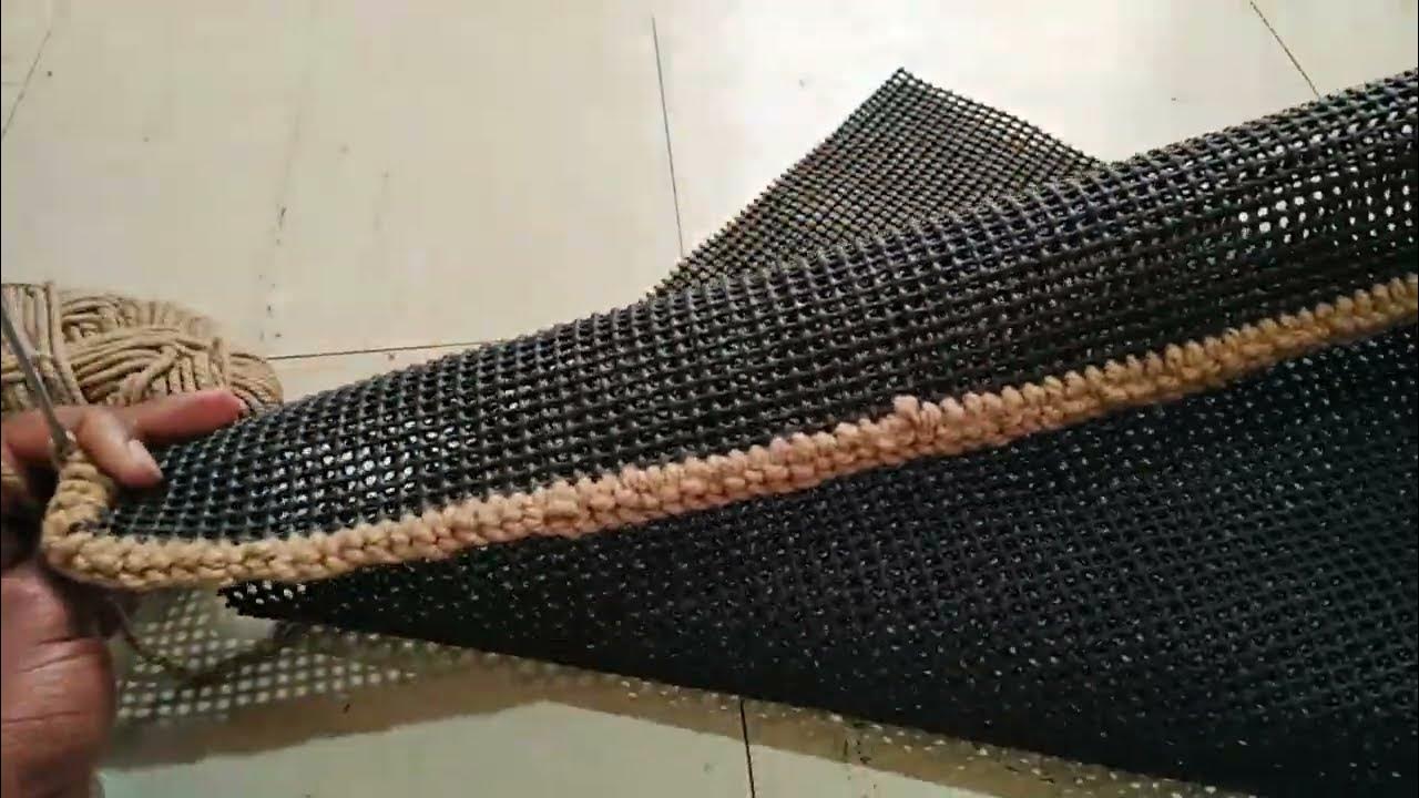 DIY How to make shaggy rug/matpart 2 How to crochet/bind the edges