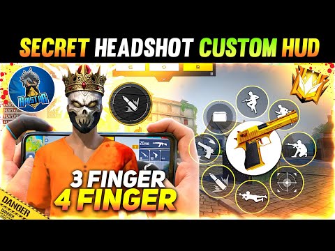 Worlds Best Custom Hud For Headshot 💀⚙️ | Brazilian Players Headshot Setting | 3 Finger Vs 4 Finger