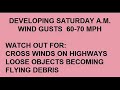 Strong winds coming Saturday Feb 6