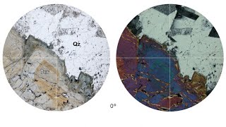 Virtual Microscope: Τουρμαλίνης, Χαλαζίας / Tourmaline, Quartz