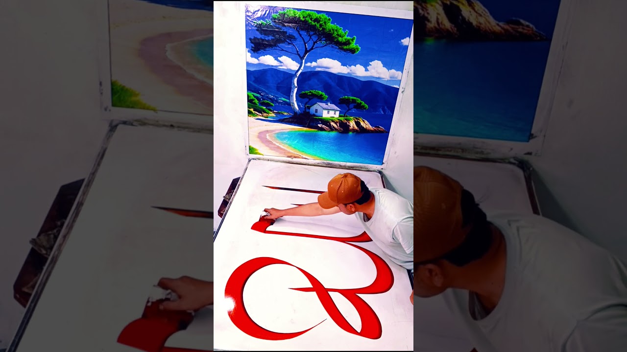 Allah name calligraphy tutorial in Arabic | N M calligraphy ❤️#shorts