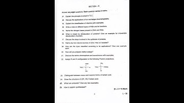 S4 Organic Chemistry Previous Year Question Paper|Kerala University