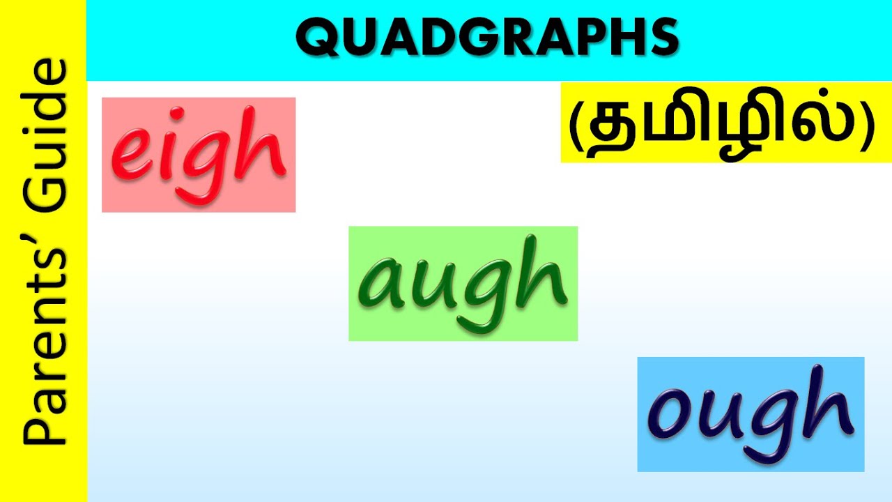 Phonics in TAMIL - Quadgraphs 