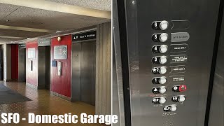 Westinghouse Traction Red Elevators @ Area C, Domestic Garage, San Francisco Airport