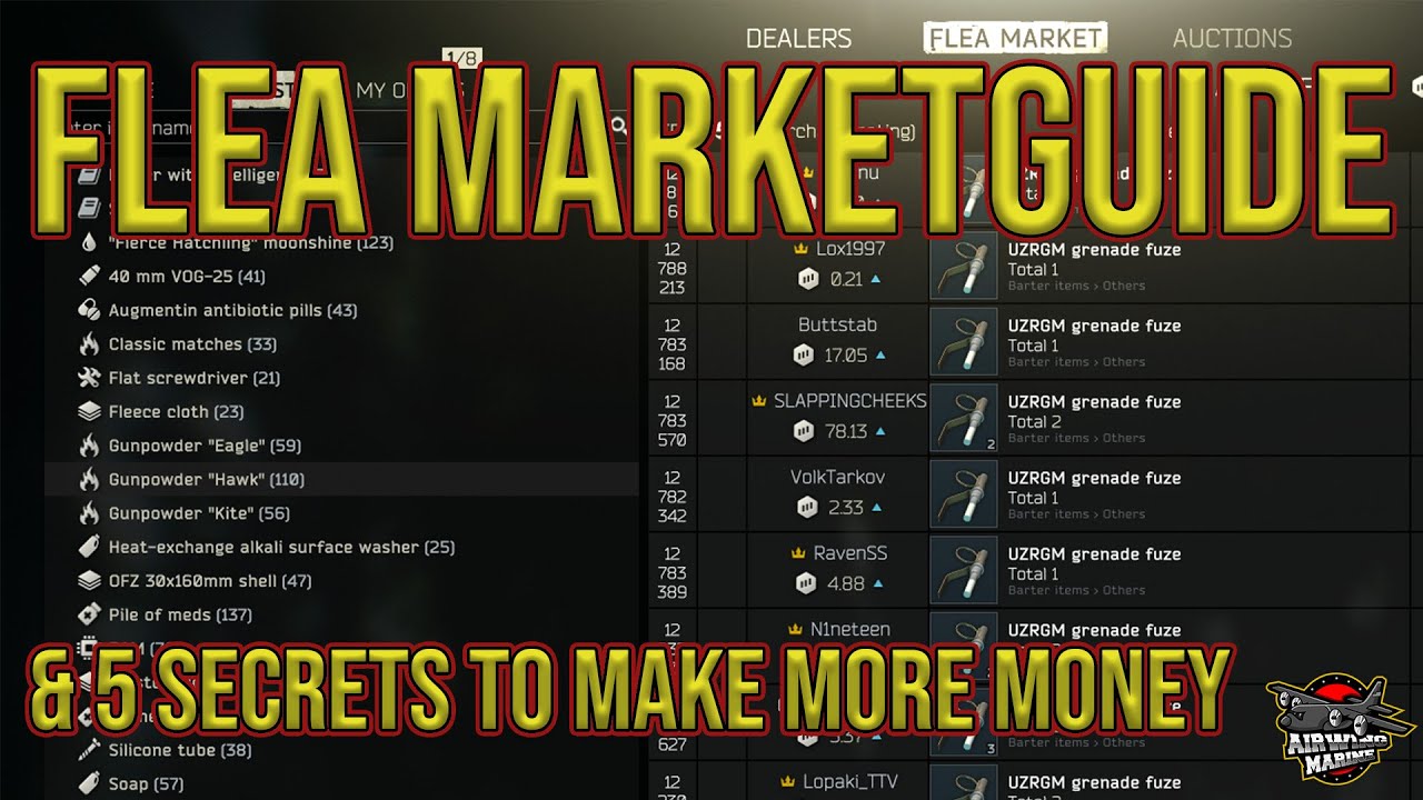 Stop Getting Ripped Off on the Flea Market - Escape From Tarkov - Flea  Market Guide - YouTube