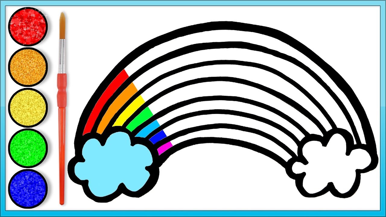 Радуга рисунок для детей карандашом