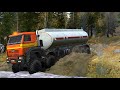 Spintires Mudrunner - Kamaz 7330 10x10 Fuel Tanker Truck  Driving Offroad