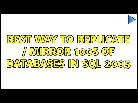 Best way to replicate / mirror 100s of databases in SQL 2005 (4 Solutions!!)