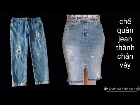 Video Chế quần jean thành chân váy ,thời trang đẹp dành... - youtube