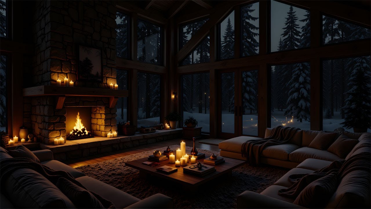 Погружение В Глубокий Сон • Теплый Камин И Мягкое Пианино • Расслабляющая Праздничная Атмосфера Со С