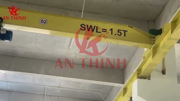 Chạy thử cầu trục dầm đơn 1,5 tấn