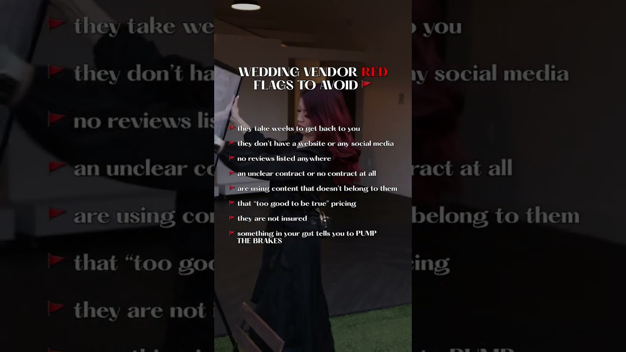 🚩 Wedding Vendor Red Flags to Watch Out For: