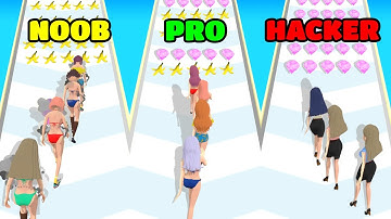 Dress Up Sisters Gameplay - NOOB vs PRO vs HACKER (iOS/Android)