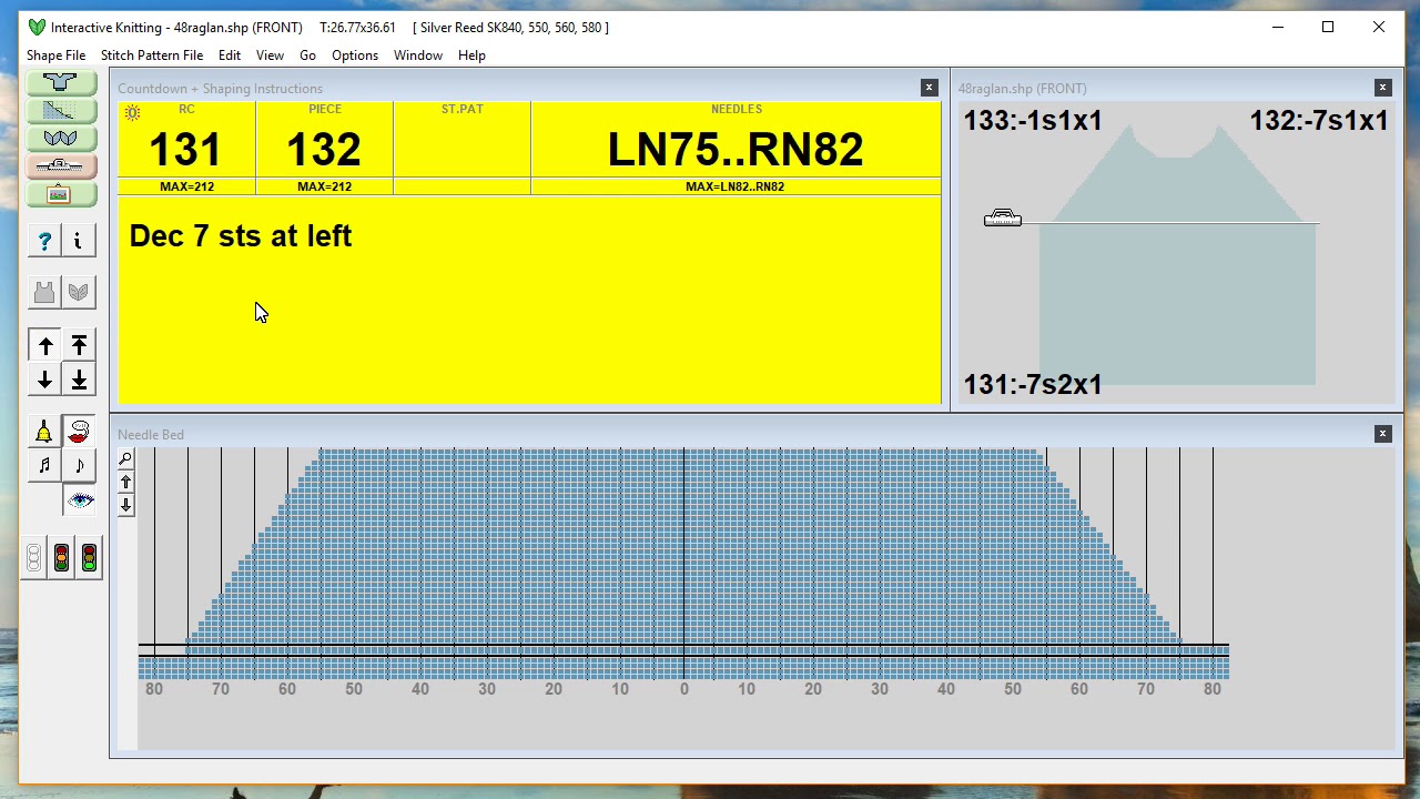 DesignaKnit 8 Tutorial Interaktiv stricken Bildschirm!