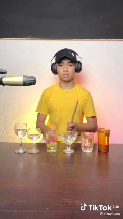 lagu estetik coper bimas, Tik tok viral keren menggunakan gelas