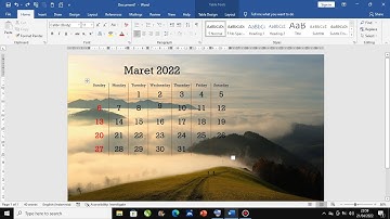 How to create calendar design in Microsoft Word