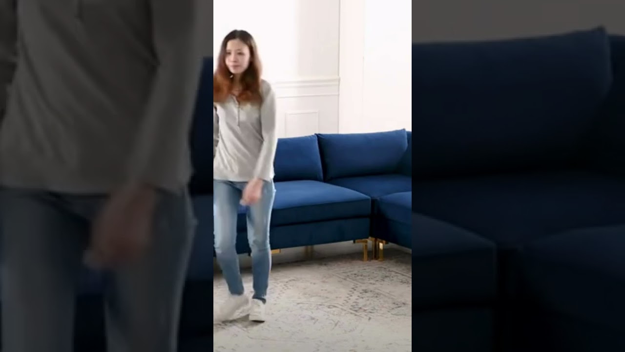 Modway Ardent 3 7-Piece Performance Velvet Sectional Sofa, Navy | Amazing Products