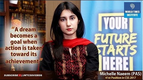 World Times Interview Series |  Michelle Naeem ( 41st Position,PAS, CSS 2017)| SE 4,Ep 4| (Teaser)