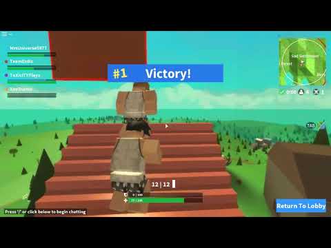 First Battle Royale Victory In Roblox Fortnite D Youtube - victory royale roblox fortnite