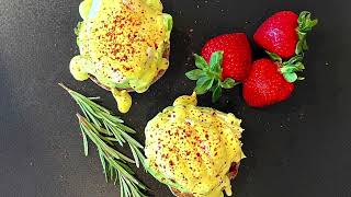 Healthy Eggs Benedict (With No-Cook Hollandaise!)