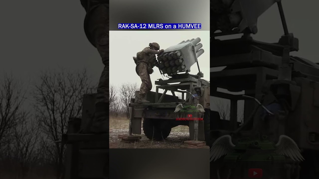 RAK-SA-12 on HUMVEE Launches Thermobaric Barrage!