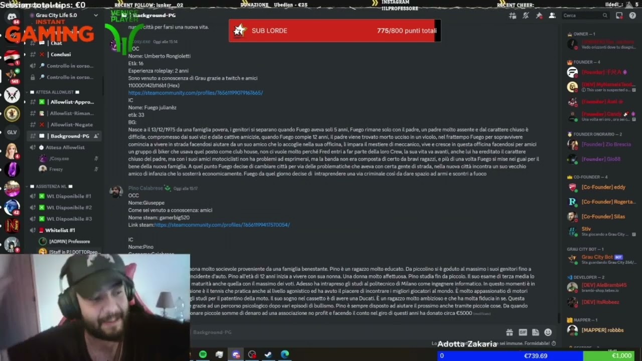 Zakaria racconta le sue WHITELIST più strampalate