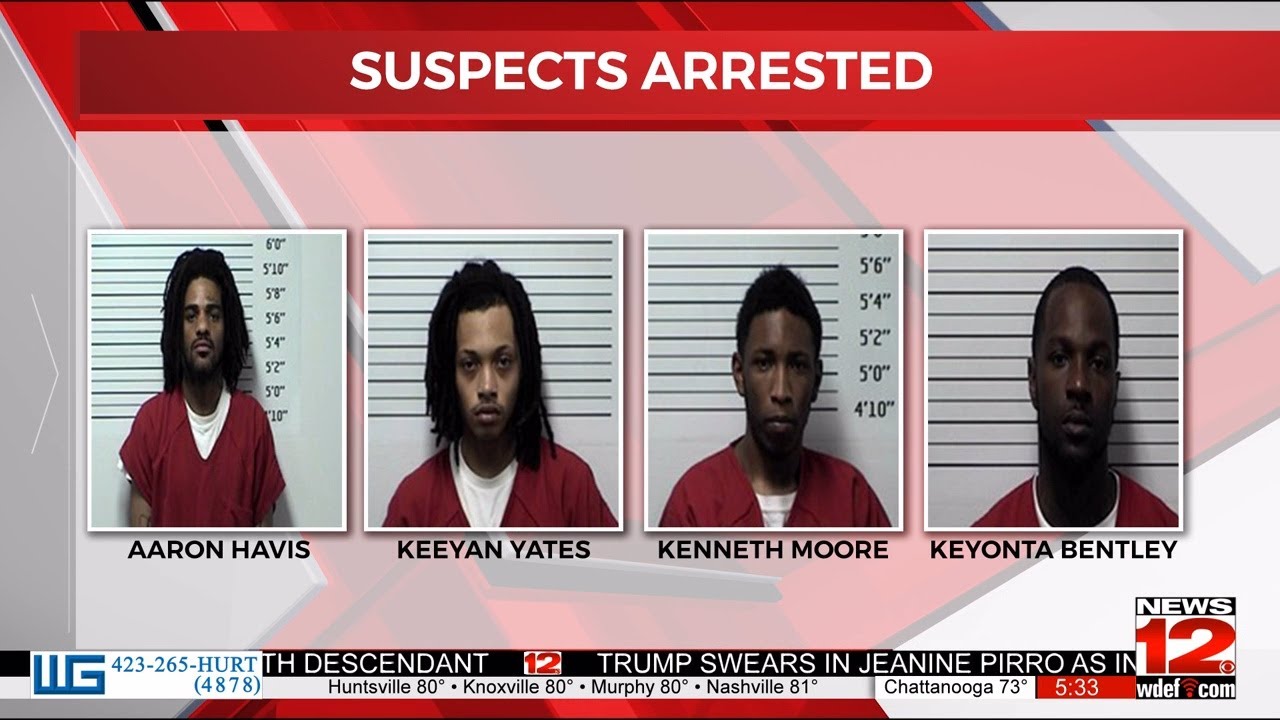 Four arrested after stolen vehicle pursuit ends in crash in Rhea County ...