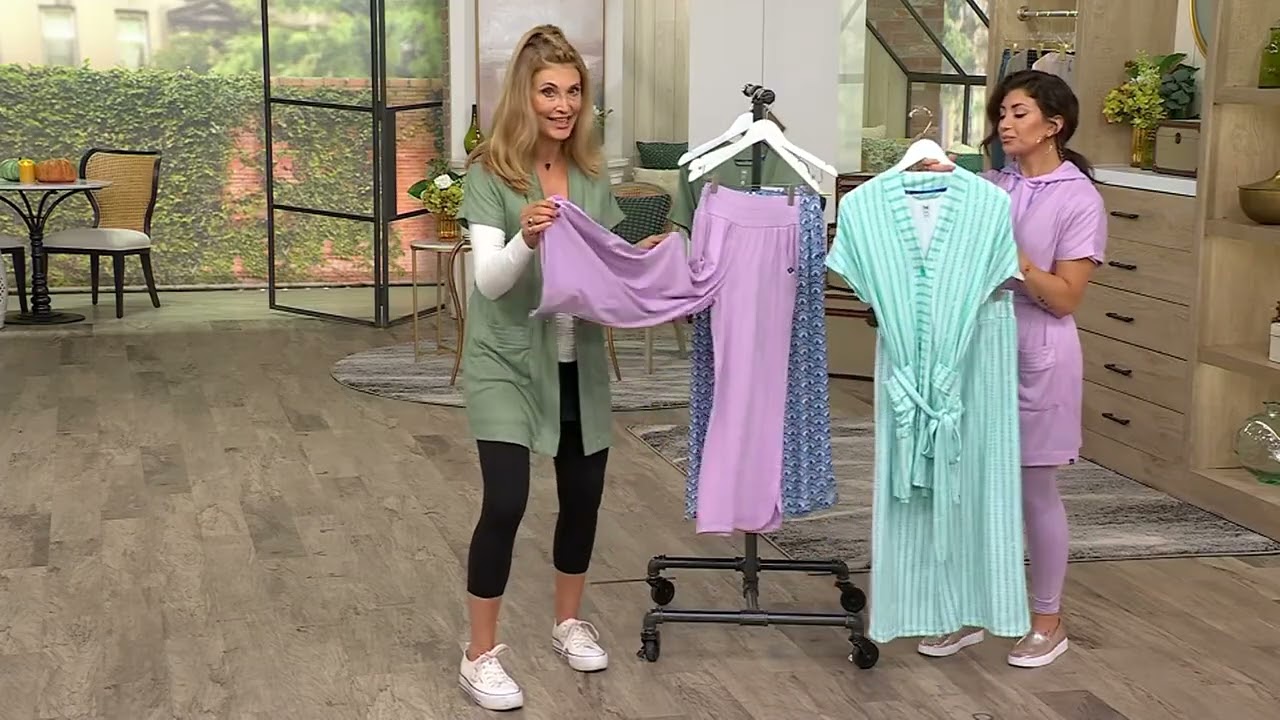 Lug Lounge Cotton Rayon Cropped Pant - Wiffle on QVC