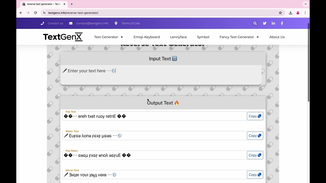 Reverse Text Generator