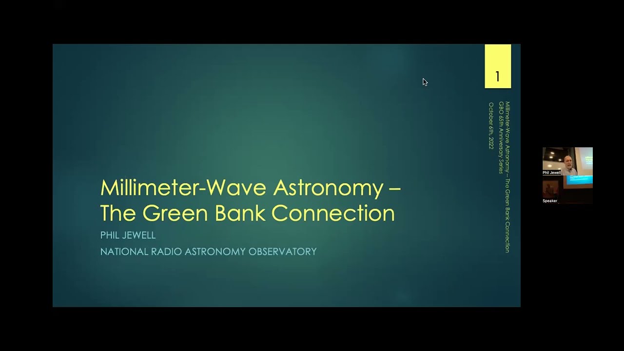 Millimeter-wave Astronomy at GBO - Dr Phil Jewell