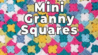 Multicolor Mini Granny Squares, Joined as You Go