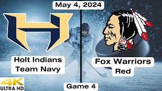 Wentzville Holt Indians Hockey B-Team Navy vs Fox Warriors Hockey B-Red I Game 4