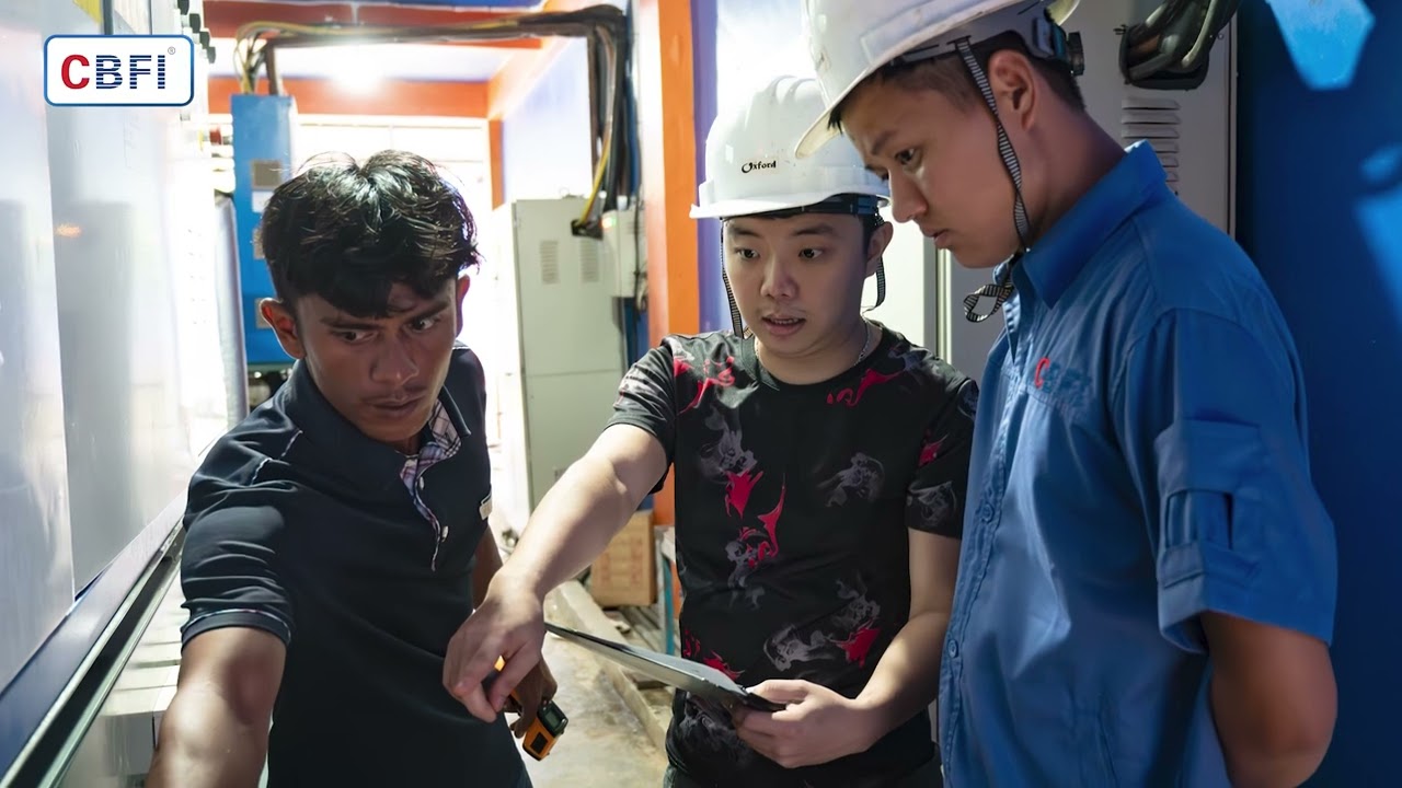 100 tons brine water block ice machine in Indonesia