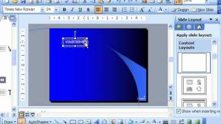 PowerPoint 2003 Tutorial Resizing Text Boxes & Placeholders Microsoft Training Lesson 6.4