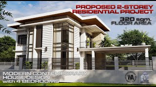 HOUSE DESIGN | 2-STOREY MODERN CONTEMPORARY | 320 SQM. FLOOR AREA | Exterior & Interior Animation