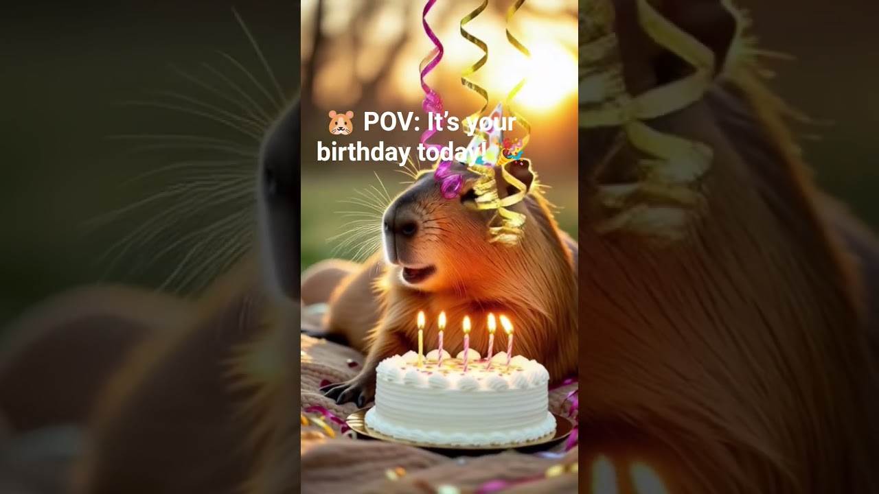 🎉 Capybara’s Birthday Party 🥳 | Cutest Celebration Ever! 🎂✨ 