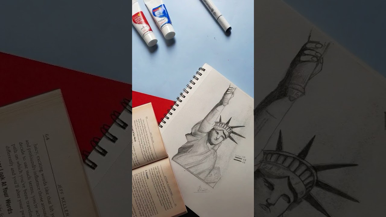 How to draw statue of liberty 