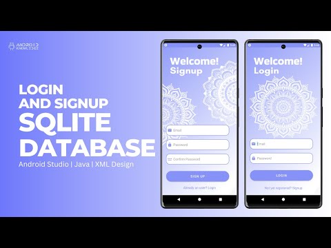 Login and Signup using SQLite Database in Android Studio | Java