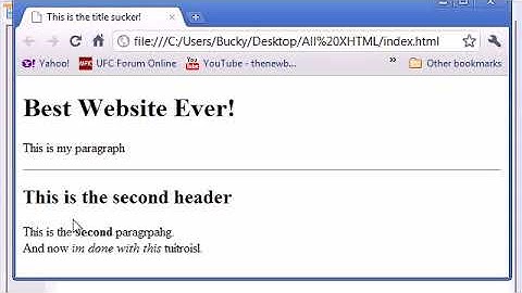 XHTML and CSS Tutorial   5   Bold, Italics, and Comments