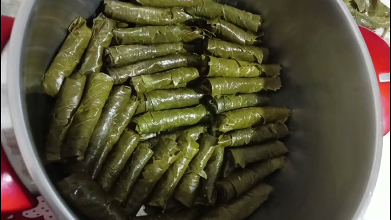Zeytinyağlı yaprak sarması etli yaprak sarması