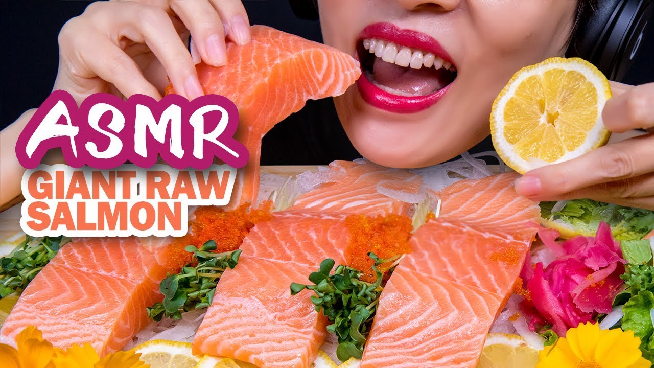 ASMR 연어회 먹방 [SAVAGE EATING SOUNDS] mukbang