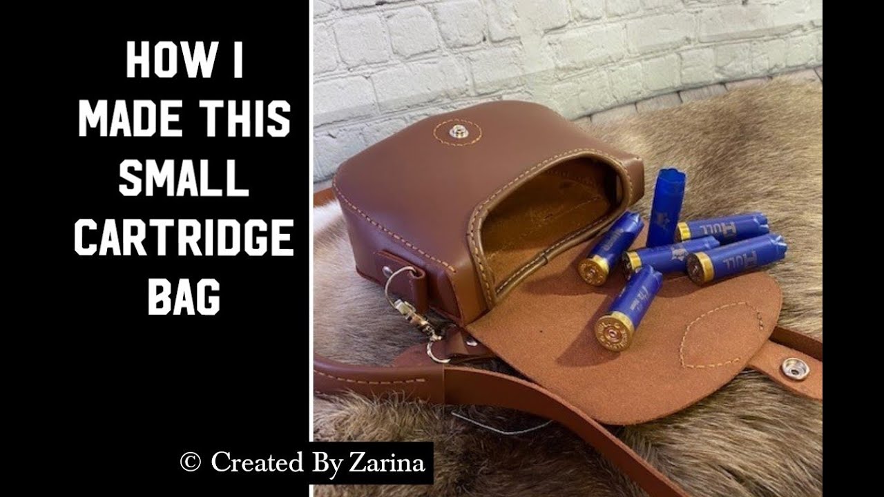 HOW TO MAKE a SMALL LEATHER CARTRIDGE BAG Handmade Shooting/Hunting