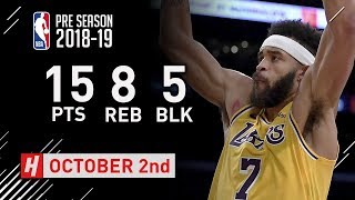 JaVale Mcgee Full Highlights Nuggets vs Lakers 2018.10.02 - 15 Pts, 8 Reb, 5 Blocks!